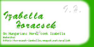 izabella horacsek business card